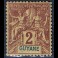 FRENCH COLONIES: French Guiana [Guyane Française] 30* overprint