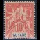 FRENCH COLONIES: French Guiana [Guyane Française] 44* overprint