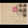 Letter Częstochowa-Warsaw 19 III 1917 - first postmark of TOWN POST +overprint